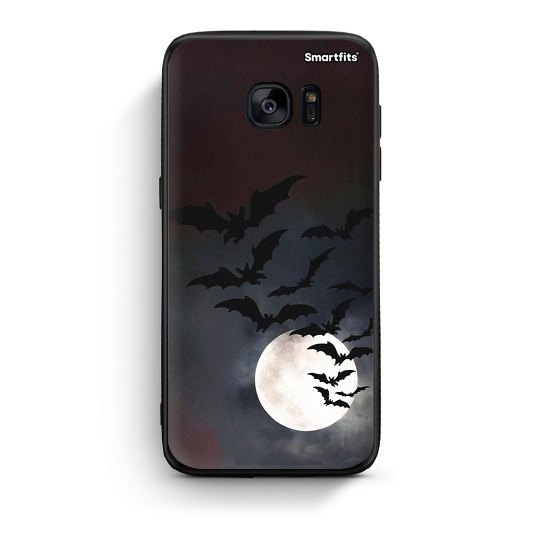 samsung s7 Halloween Bat Night Θήκη από τη Smartfits με σχέδιο στο πίσω μέρος και μαύρο περίβλημα | Smartphone case with colorful back and black bezels by Smartfits