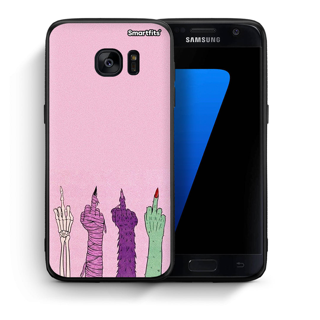 Θήκη Samsung S7 Halloween Be A Lady από τη Smartfits με σχέδιο στο πίσω μέρος και μαύρο περίβλημα | Samsung S7 Halloween Be A Lady case with colorful back and black bezels