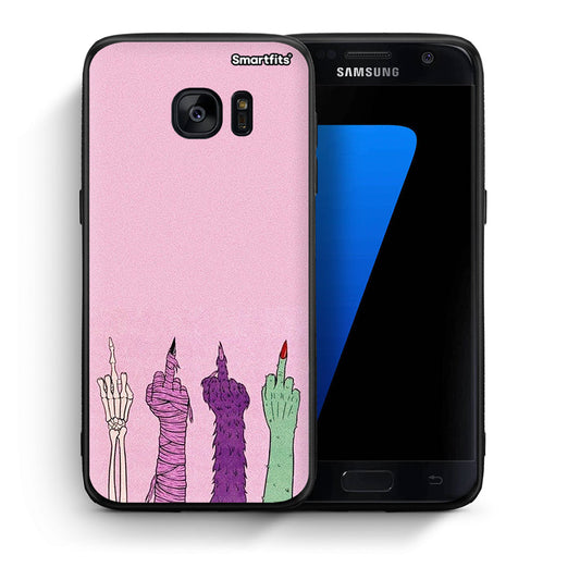 Θήκη Samsung S7 Halloween Be A Lady από τη Smartfits με σχέδιο στο πίσω μέρος και μαύρο περίβλημα | Samsung S7 Halloween Be A Lady case with colorful back and black bezels