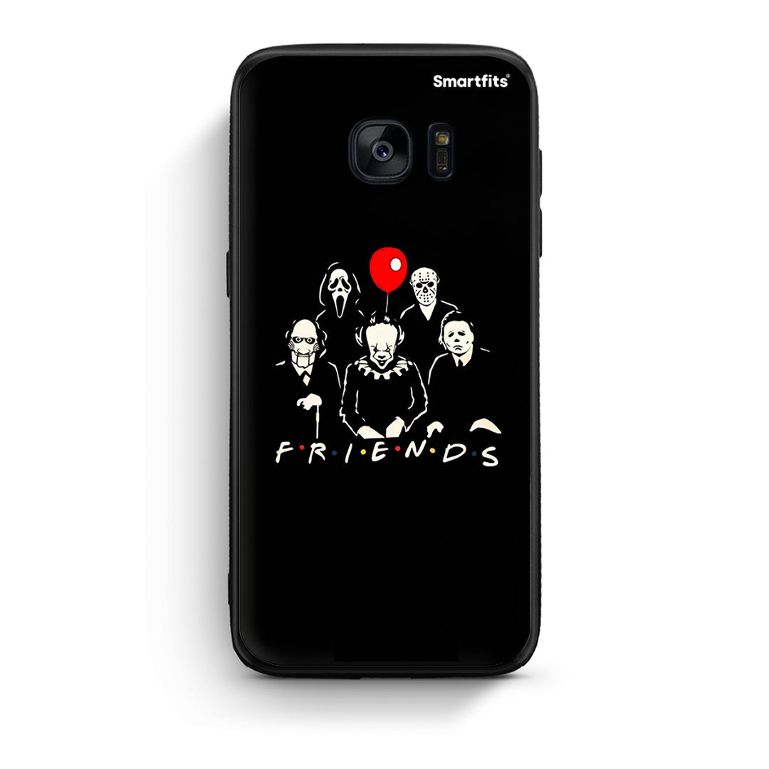 samsung s7 Halloween Friends Θήκη από τη Smartfits με σχέδιο στο πίσω μέρος και μαύρο περίβλημα | Smartphone case with colorful back and black bezels by Smartfits
