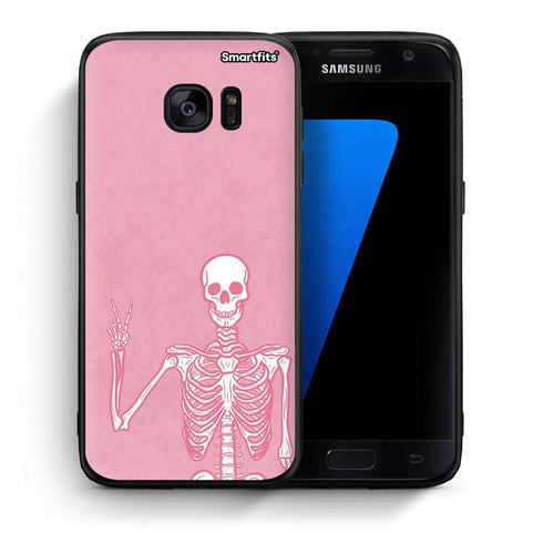 Θήκη Samsung S7 Halloween Motivation από τη Smartfits με σχέδιο στο πίσω μέρος και μαύρο περίβλημα | Samsung S7 Halloween Motivation case with colorful back and black bezels