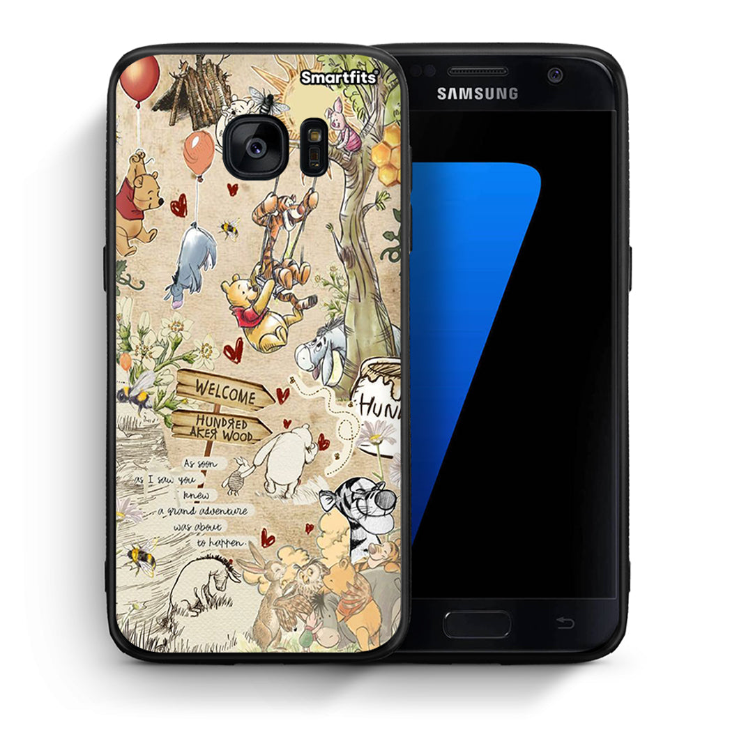 Θήκη Samsung S7 Happy Friends από τη Smartfits με σχέδιο στο πίσω μέρος και μαύρο περίβλημα | Samsung S7 Happy Friends case with colorful back and black bezels