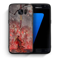 Thumbnail for Θήκη Samsung S7 Nezuko Kamado από τη Smartfits με σχέδιο στο πίσω μέρος και μαύρο περίβλημα | Samsung S7 Nezuko Kamado case with colorful back and black bezels
