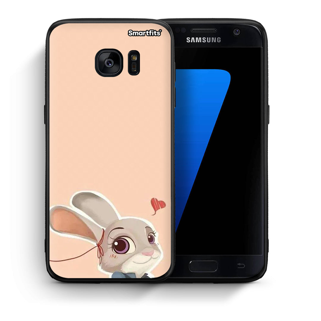 Θήκη Samsung S7 Nick Wilde And Judy Hopps Love 2 από τη Smartfits με σχέδιο στο πίσω μέρος και μαύρο περίβλημα | Samsung S7 Nick Wilde And Judy Hopps Love 2 case with colorful back and black bezels