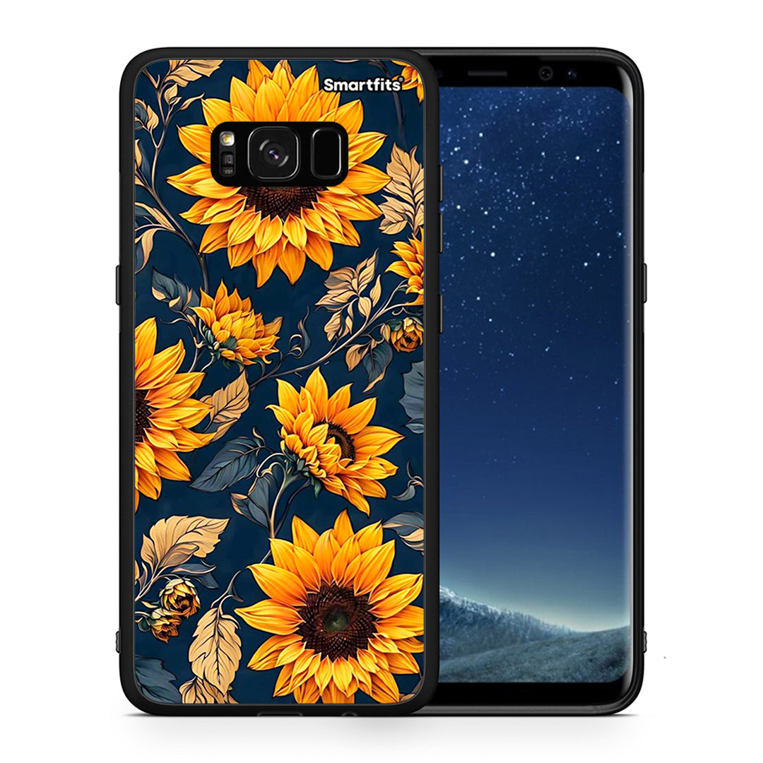 Θήκη Samsung S8+ Autumn Sunflowers από τη Smartfits με σχέδιο στο πίσω μέρος και μαύρο περίβλημα | Samsung S8+ Autumn Sunflowers case with colorful back and black bezels