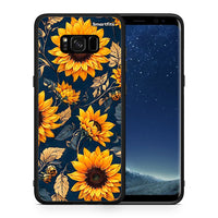 Thumbnail for Θήκη Samsung S8+ Autumn Sunflowers από τη Smartfits με σχέδιο στο πίσω μέρος και μαύρο περίβλημα | Samsung S8+ Autumn Sunflowers case with colorful back and black bezels