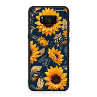 Thumbnail for Samsung S8+ Autumn Sunflowers Θήκη από τη Smartfits με σχέδιο στο πίσω μέρος και μαύρο περίβλημα | Smartphone case with colorful back and black bezels by Smartfits