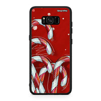 Thumbnail for Samsung S8 Candy Cane θήκη από τη Smartfits με σχέδιο στο πίσω μέρος και μαύρο περίβλημα | Smartphone case with colorful back and black bezels by Smartfits