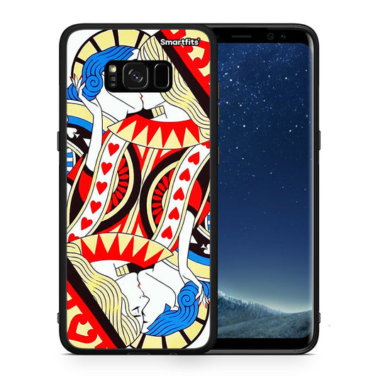 Θήκη Samsung S8+ Card Love από τη Smartfits με σχέδιο στο πίσω μέρος και μαύρο περίβλημα | Samsung S8+ Card Love case with colorful back and black bezels