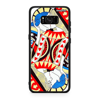 Samsung S8+ Card Love θήκη από τη Smartfits με σχέδιο στο πίσω μέρος και μαύρο περίβλημα | Smartphone case with colorful back and black bezels by Smartfits