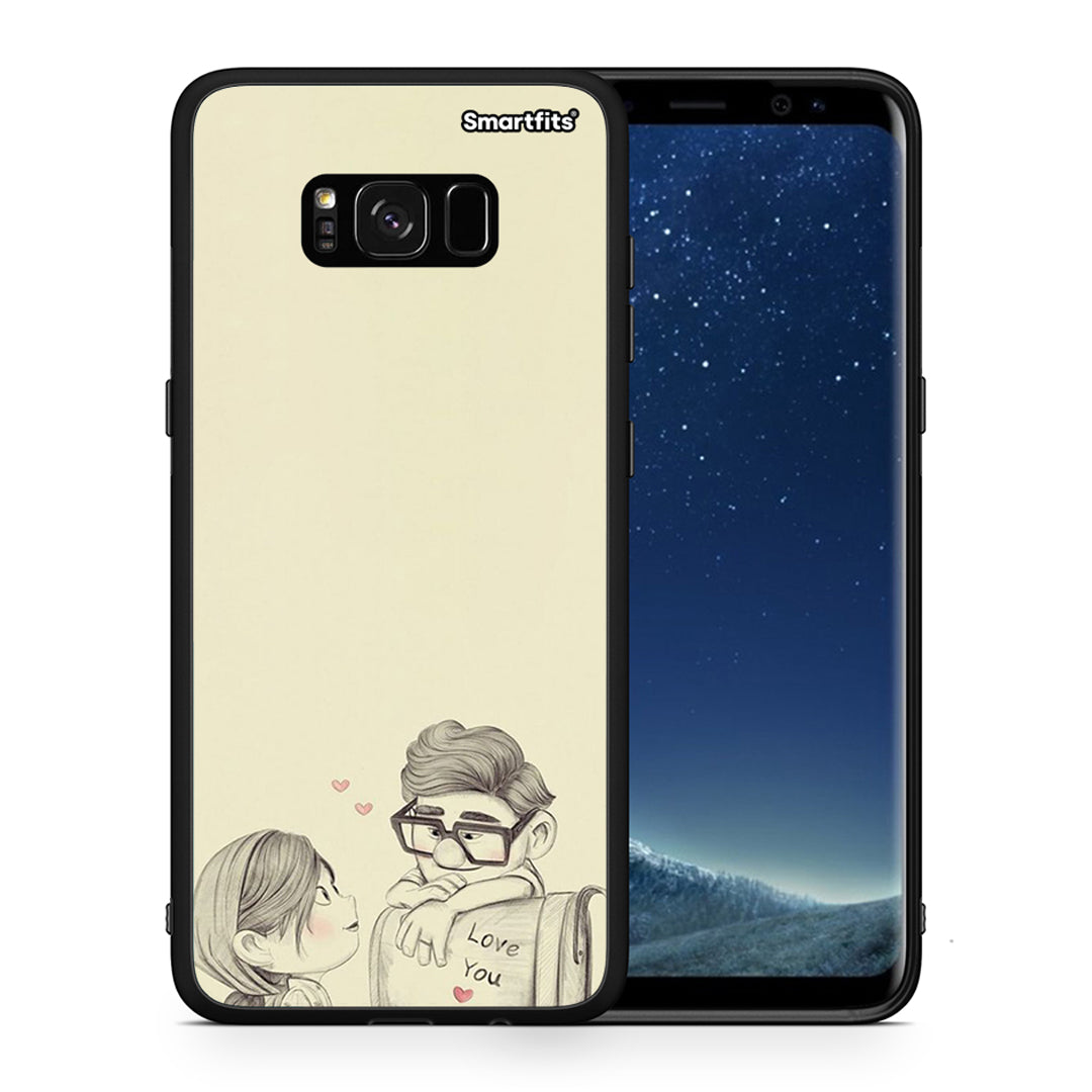 Θήκη Samsung S8 Carl And Ellie από τη Smartfits με σχέδιο στο πίσω μέρος και μαύρο περίβλημα | Samsung S8 Carl And Ellie case with colorful back and black bezels