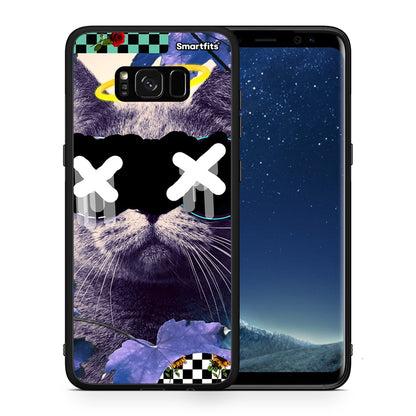 Θήκη Samsung S8+ Cat Collage από τη Smartfits με σχέδιο στο πίσω μέρος και μαύρο περίβλημα | Samsung S8+ Cat Collage case with colorful back and black bezels