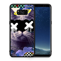Thumbnail for Θήκη Samsung S8+ Cat Collage από τη Smartfits με σχέδιο στο πίσω μέρος και μαύρο περίβλημα | Samsung S8+ Cat Collage case with colorful back and black bezels
