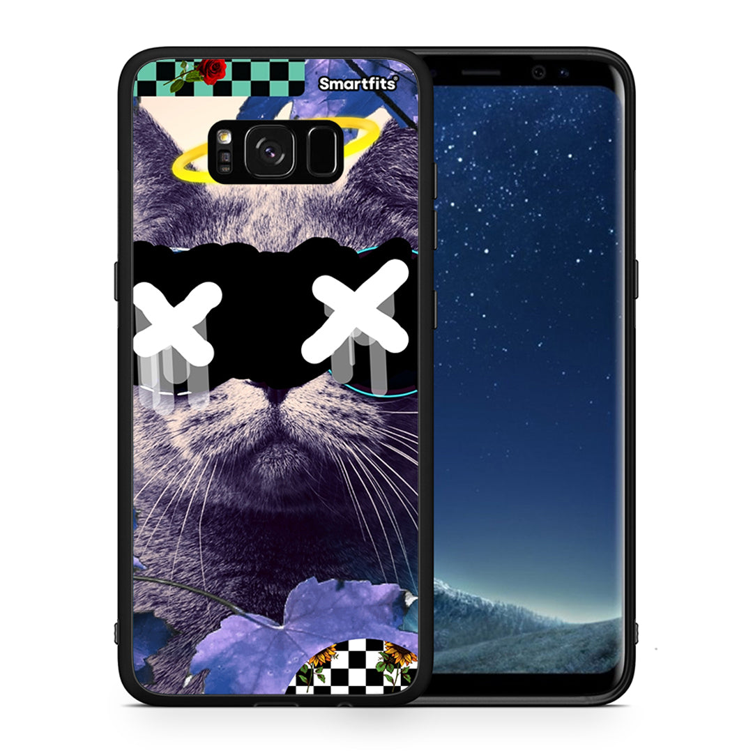 Θήκη Samsung S8 Cat Collage από τη Smartfits με σχέδιο στο πίσω μέρος και μαύρο περίβλημα | Samsung S8 Cat Collage case with colorful back and black bezels