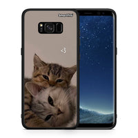 Thumbnail for Θήκη Samsung S8+ Cats In Love από τη Smartfits με σχέδιο στο πίσω μέρος και μαύρο περίβλημα | Samsung S8+ Cats In Love case with colorful back and black bezels