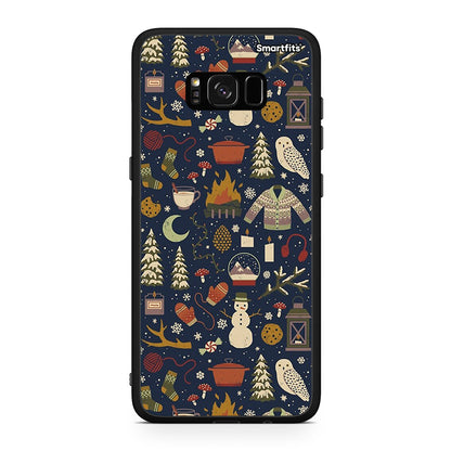 Samsung S8 Christmas Elements θήκη από τη Smartfits με σχέδιο στο πίσω μέρος και μαύρο περίβλημα | Smartphone case with colorful back and black bezels by Smartfits