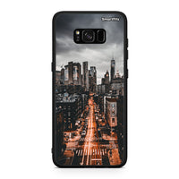 Thumbnail for Samsung S8 City Lights θήκη από τη Smartfits με σχέδιο στο πίσω μέρος και μαύρο περίβλημα | Smartphone case with colorful back and black bezels by Smartfits
