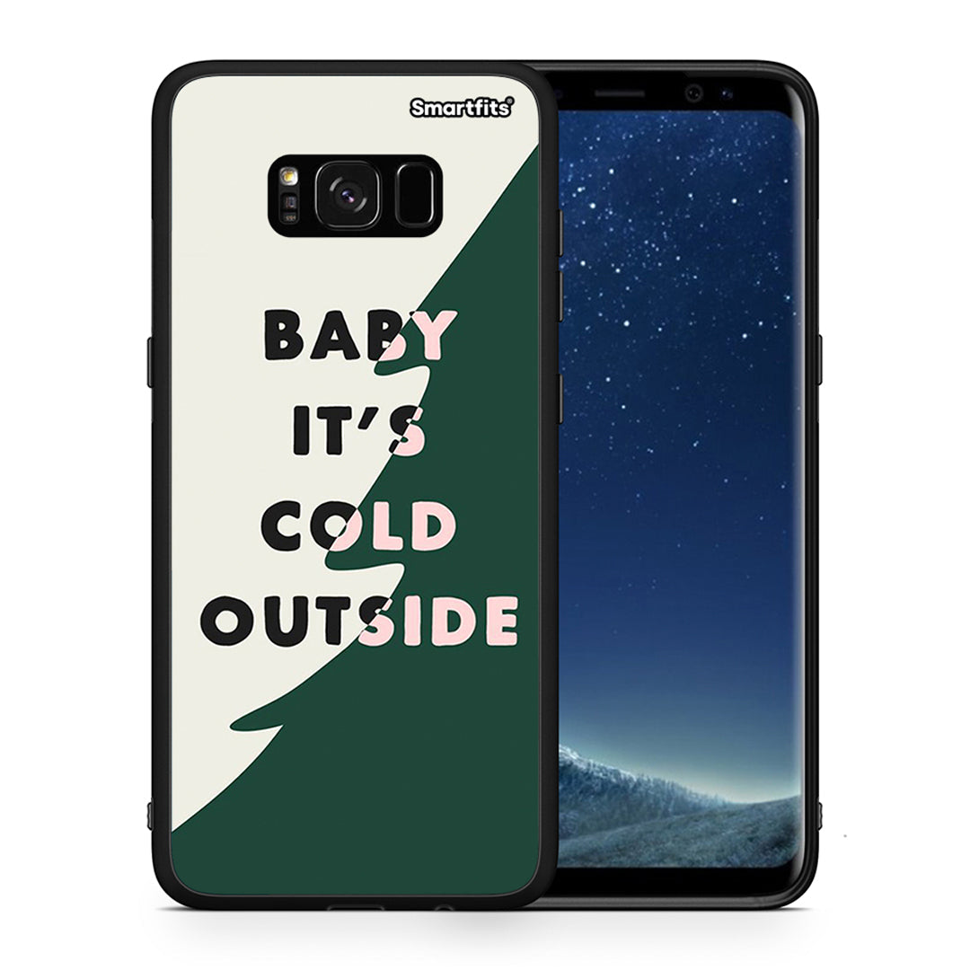 Θήκη Samsung S8+ Cold Outside από τη Smartfits με σχέδιο στο πίσω μέρος και μαύρο περίβλημα | Samsung S8+ Cold Outside case with colorful back and black bezels