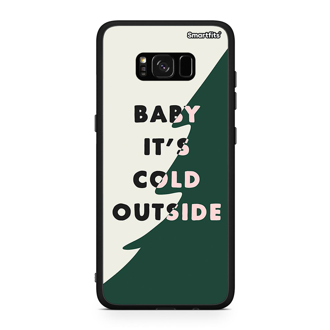 Samsung S8 Cold Outside θήκη από τη Smartfits με σχέδιο στο πίσω μέρος και μαύρο περίβλημα | Smartphone case with colorful back and black bezels by Smartfits