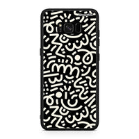 Thumbnail for Samsung S8 Doodle Art Θήκη από τη Smartfits με σχέδιο στο πίσω μέρος και μαύρο περίβλημα | Smartphone case with colorful back and black bezels by Smartfits