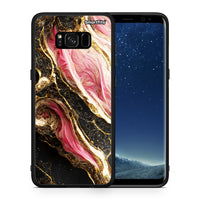 Thumbnail for Θήκη Samsung S8+ Glamorous Pink Marble από τη Smartfits με σχέδιο στο πίσω μέρος και μαύρο περίβλημα | Samsung S8+ Glamorous Pink Marble case with colorful back and black bezels