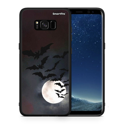 Θήκη Samsung S8+ Halloween Bat Night από τη Smartfits με σχέδιο στο πίσω μέρος και μαύρο περίβλημα | Samsung S8+ Halloween Bat Night case with colorful back and black bezels