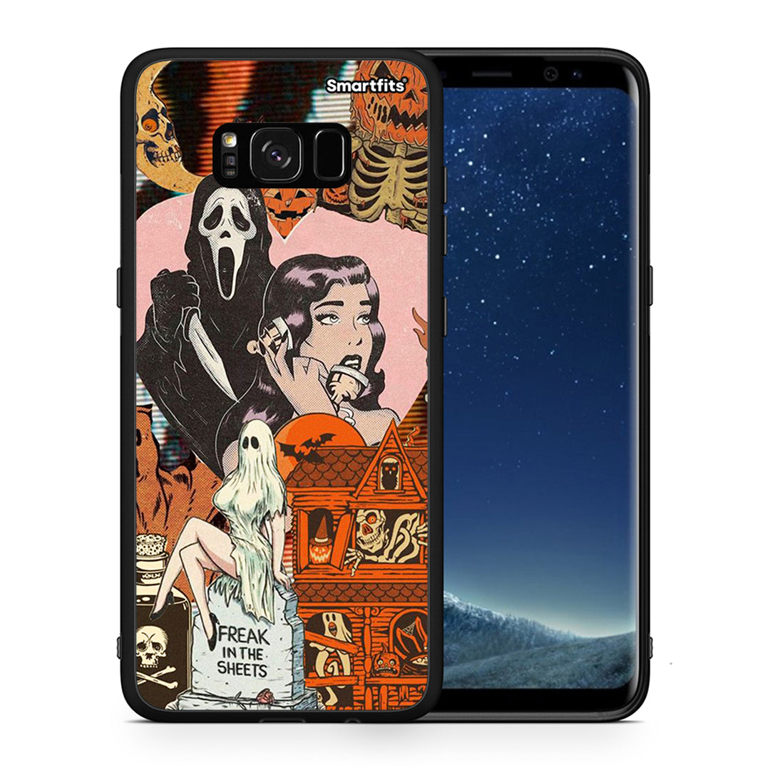 Θήκη Samsung S8 Halloween Collage από τη Smartfits με σχέδιο στο πίσω μέρος και μαύρο περίβλημα | Samsung S8 Halloween Collage case with colorful back and black bezels