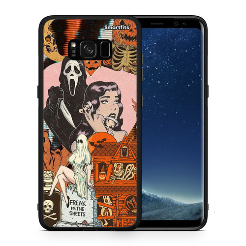 Θήκη Samsung S8+ Halloween Collage από τη Smartfits με σχέδιο στο πίσω μέρος και μαύρο περίβλημα | Samsung S8+ Halloween Collage case with colorful back and black bezels