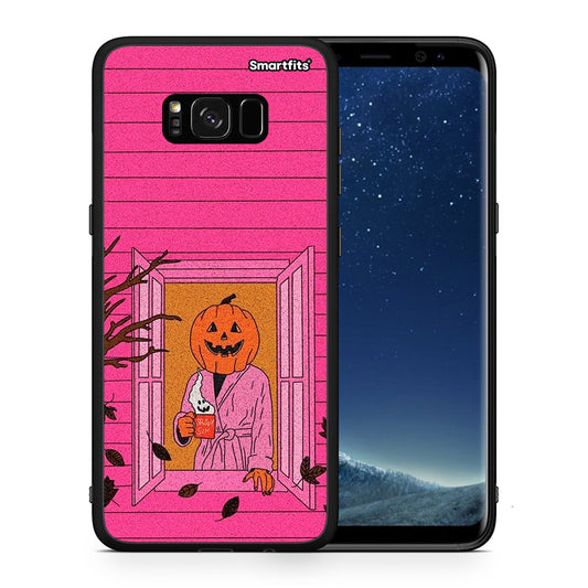 Θήκη Samsung S8 Halloween Pumpkin Lady από τη Smartfits με σχέδιο στο πίσω μέρος και μαύρο περίβλημα | Samsung S8 Halloween Pumpkin Lady case with colorful back and black bezels