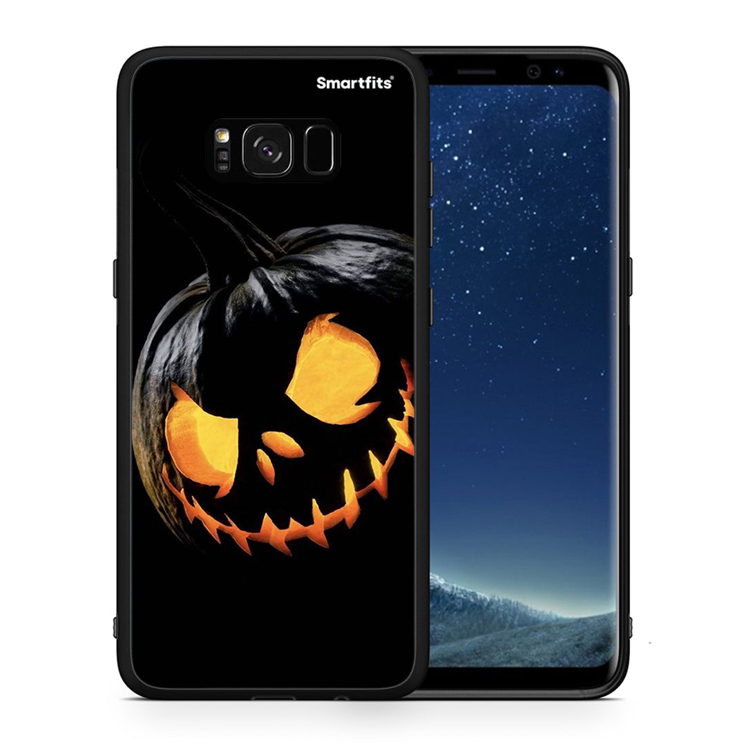 Θήκη Samsung S8+ Halloween Scary Pumpkin από τη Smartfits με σχέδιο στο πίσω μέρος και μαύρο περίβλημα | Samsung S8+ Halloween Scary Pumpkin case with colorful back and black bezels