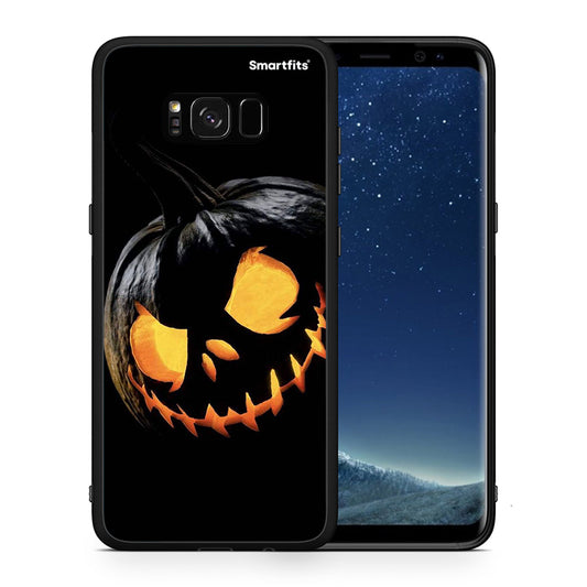 Θήκη Samsung S8+ Halloween Scary Pumpkin από τη Smartfits με σχέδιο στο πίσω μέρος και μαύρο περίβλημα | Samsung S8+ Halloween Scary Pumpkin case with colorful back and black bezels