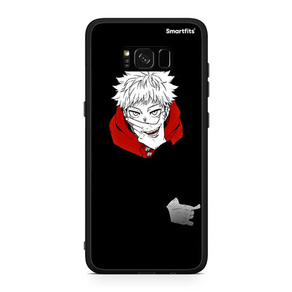 Samsung S8 Itadori Anime θήκη από τη Smartfits με σχέδιο στο πίσω μέρος και μαύρο περίβλημα | Smartphone case with colorful back and black bezels by Smartfits