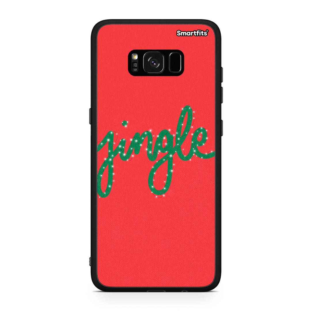 Samsung S8+ Jingle Xmas θήκη από τη Smartfits με σχέδιο στο πίσω μέρος και μαύρο περίβλημα | Smartphone case with colorful back and black bezels by Smartfits
