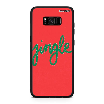 Samsung S8+ Jingle Xmas θήκη από τη Smartfits με σχέδιο στο πίσω μέρος και μαύρο περίβλημα | Smartphone case with colorful back and black bezels by Smartfits