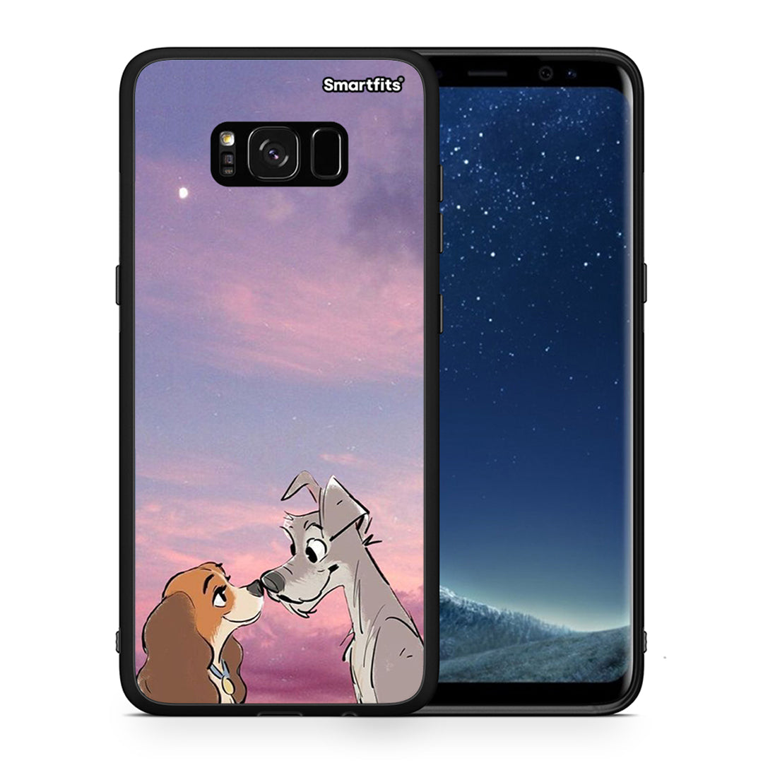 Θήκη Samsung S8 Lady And Tramp από τη Smartfits με σχέδιο στο πίσω μέρος και μαύρο περίβλημα | Samsung S8 Lady And Tramp case with colorful back and black bezels