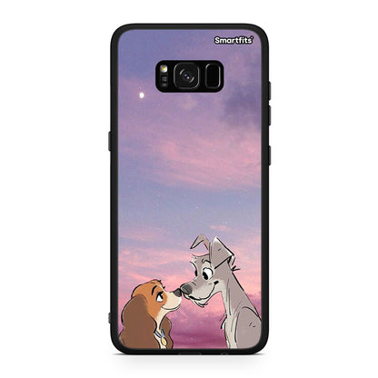 Samsung S8+ Lady And Tramp θήκη από τη Smartfits με σχέδιο στο πίσω μέρος και μαύρο περίβλημα | Smartphone case with colorful back and black bezels by Smartfits