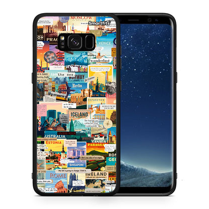 Θήκη Samsung S8+ Live To Travel από τη Smartfits με σχέδιο στο πίσω μέρος και μαύρο περίβλημα | Samsung S8+ Live To Travel case with colorful back and black bezels