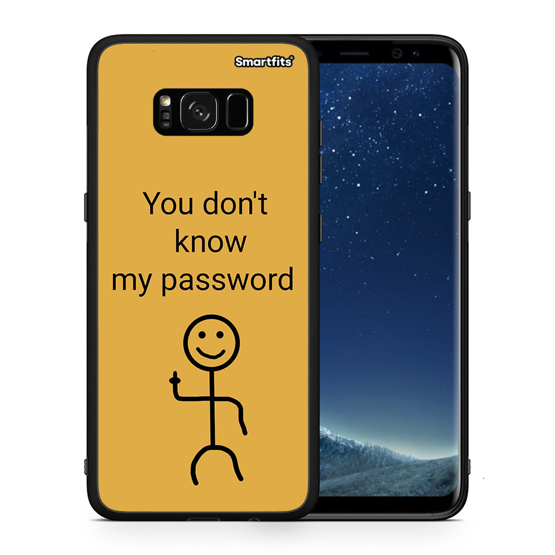 Θήκη Samsung S8+ My Password από τη Smartfits με σχέδιο στο πίσω μέρος και μαύρο περίβλημα | Samsung S8+ My Password case with colorful back and black bezels