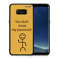 Thumbnail for Θήκη Samsung S8+ My Password από τη Smartfits με σχέδιο στο πίσω μέρος και μαύρο περίβλημα | Samsung S8+ My Password case with colorful back and black bezels
