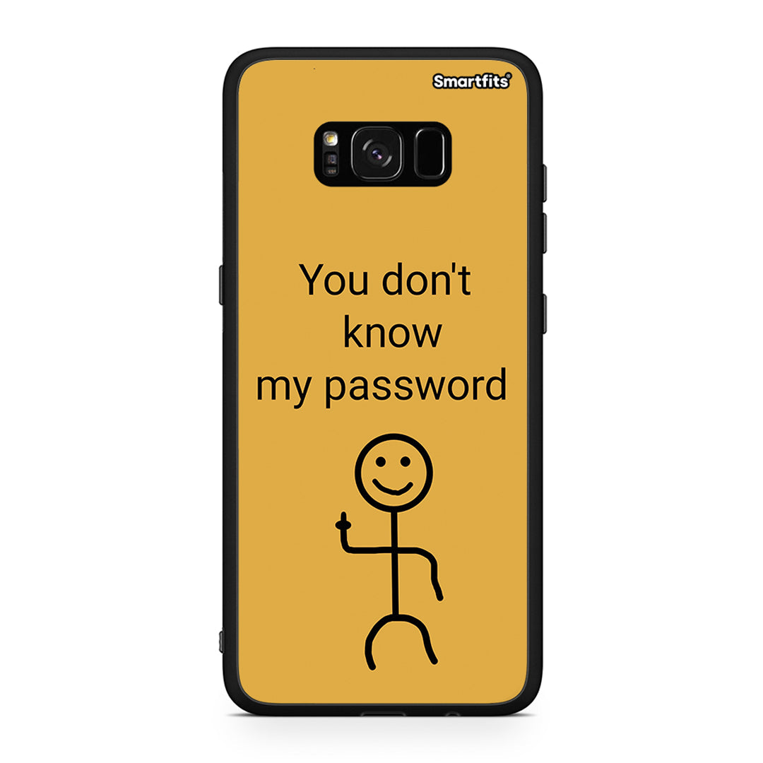 Samsung S8+ My Password Θήκη από τη Smartfits με σχέδιο στο πίσω μέρος και μαύρο περίβλημα | Smartphone case with colorful back and black bezels by Smartfits