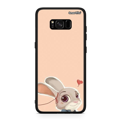 Samsung S8 Nick Wilde And Judy Hopps Love 2 θήκη από τη Smartfits με σχέδιο στο πίσω μέρος και μαύρο περίβλημα | Smartphone case with colorful back and black bezels by Smartfits
