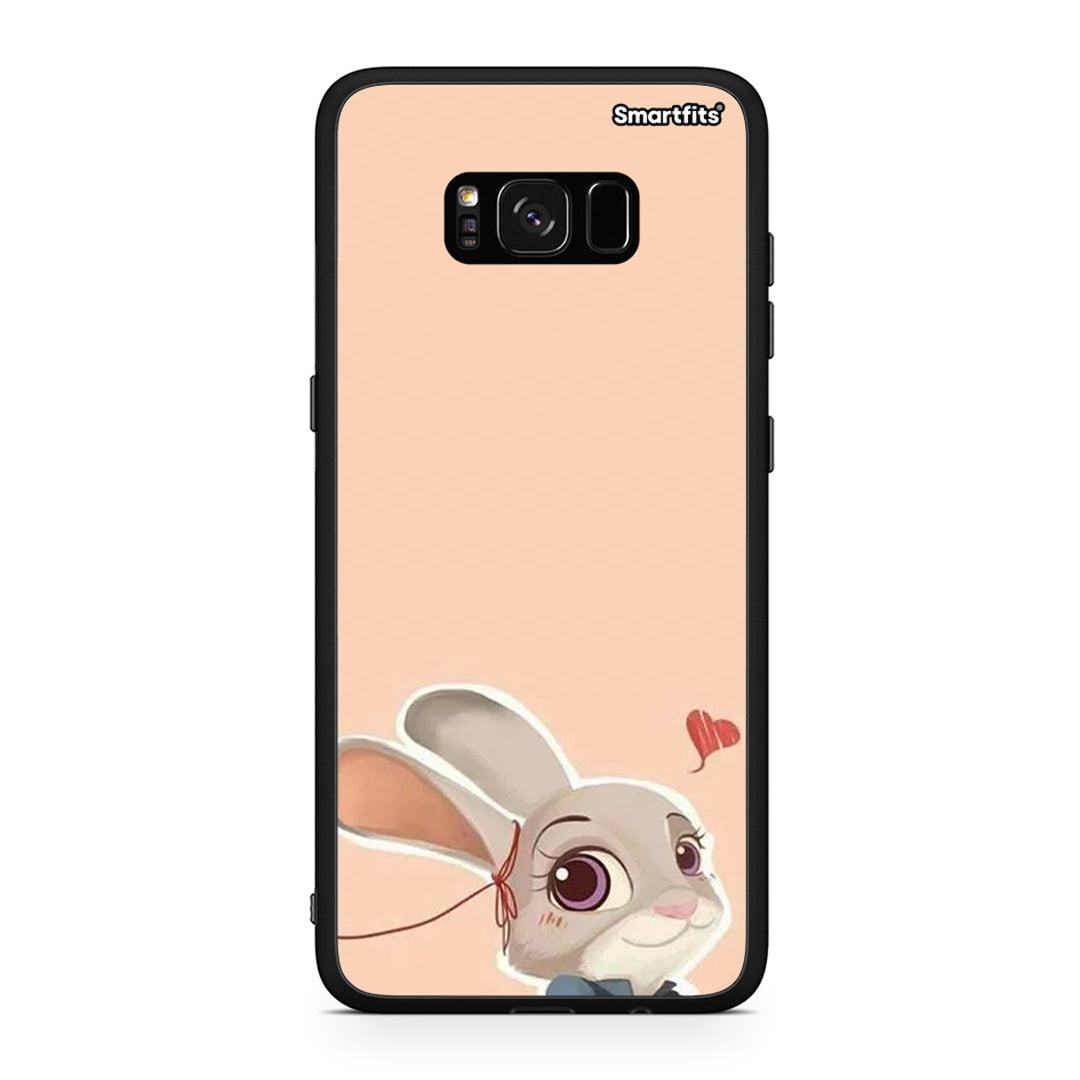 Samsung S8+ Nick Wilde And Judy Hopps Love 2 θήκη από τη Smartfits με σχέδιο στο πίσω μέρος και μαύρο περίβλημα | Smartphone case with colorful back and black bezels by Smartfits