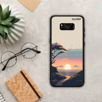 Pixel Sunset - Samsung Galaxy S8+ θήκη