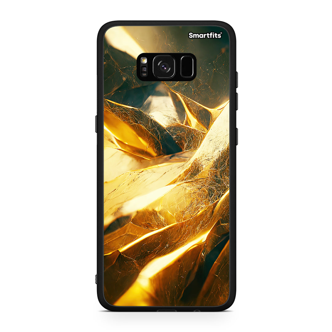 Samsung S8 Real Gold θήκη από τη Smartfits με σχέδιο στο πίσω μέρος και μαύρο περίβλημα | Smartphone case with colorful back and black bezels by Smartfits