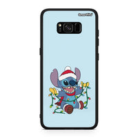 Thumbnail for Samsung S8 Santa Stich θήκη από τη Smartfits με σχέδιο στο πίσω μέρος και μαύρο περίβλημα | Smartphone case with colorful back and black bezels by Smartfits