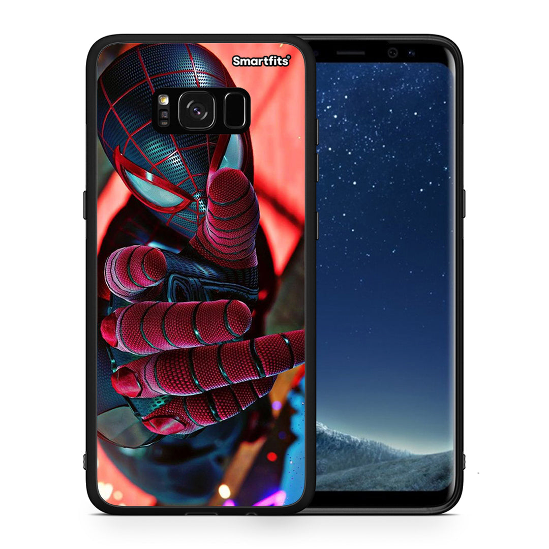 Θήκη Samsung S8 Spider Hand από τη Smartfits με σχέδιο στο πίσω μέρος και μαύρο περίβλημα | Samsung S8 Spider Hand case with colorful back and black bezels