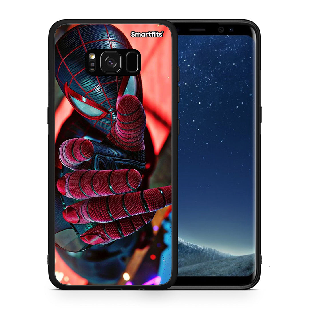 Θήκη Samsung S8+ Spider Hand από τη Smartfits με σχέδιο στο πίσω μέρος και μαύρο περίβλημα | Samsung S8+ Spider Hand case with colorful back and black bezels
