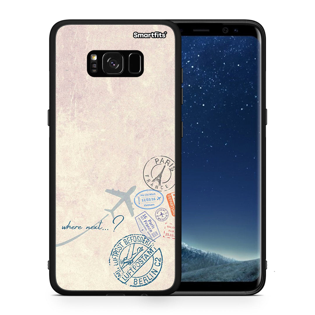 Θήκη Samsung S8 Where Next από τη Smartfits με σχέδιο στο πίσω μέρος και μαύρο περίβλημα | Samsung S8 Where Next case with colorful back and black bezels