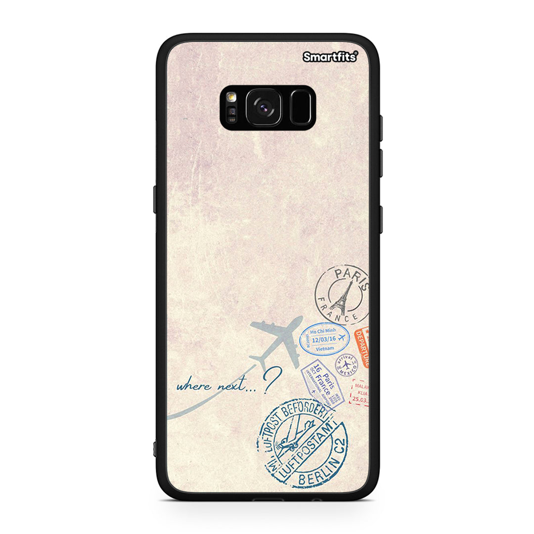 Samsung S8+ Where Next Θήκη από τη Smartfits με σχέδιο στο πίσω μέρος και μαύρο περίβλημα | Smartphone case with colorful back and black bezels by Smartfits