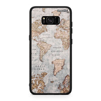 Thumbnail for Samsung S8+ World Map Θήκη από τη Smartfits με σχέδιο στο πίσω μέρος και μαύρο περίβλημα | Smartphone case with colorful back and black bezels by Smartfits